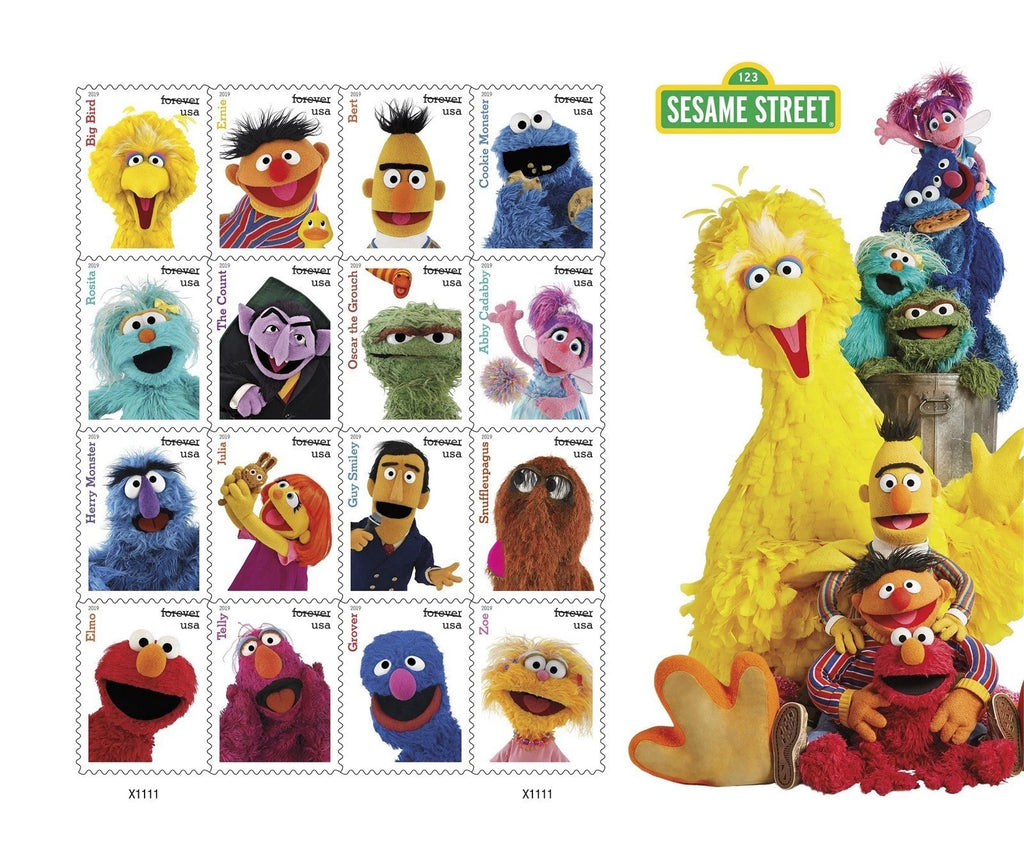 USPS Sesame Street Forever Stamps Sheet of 16