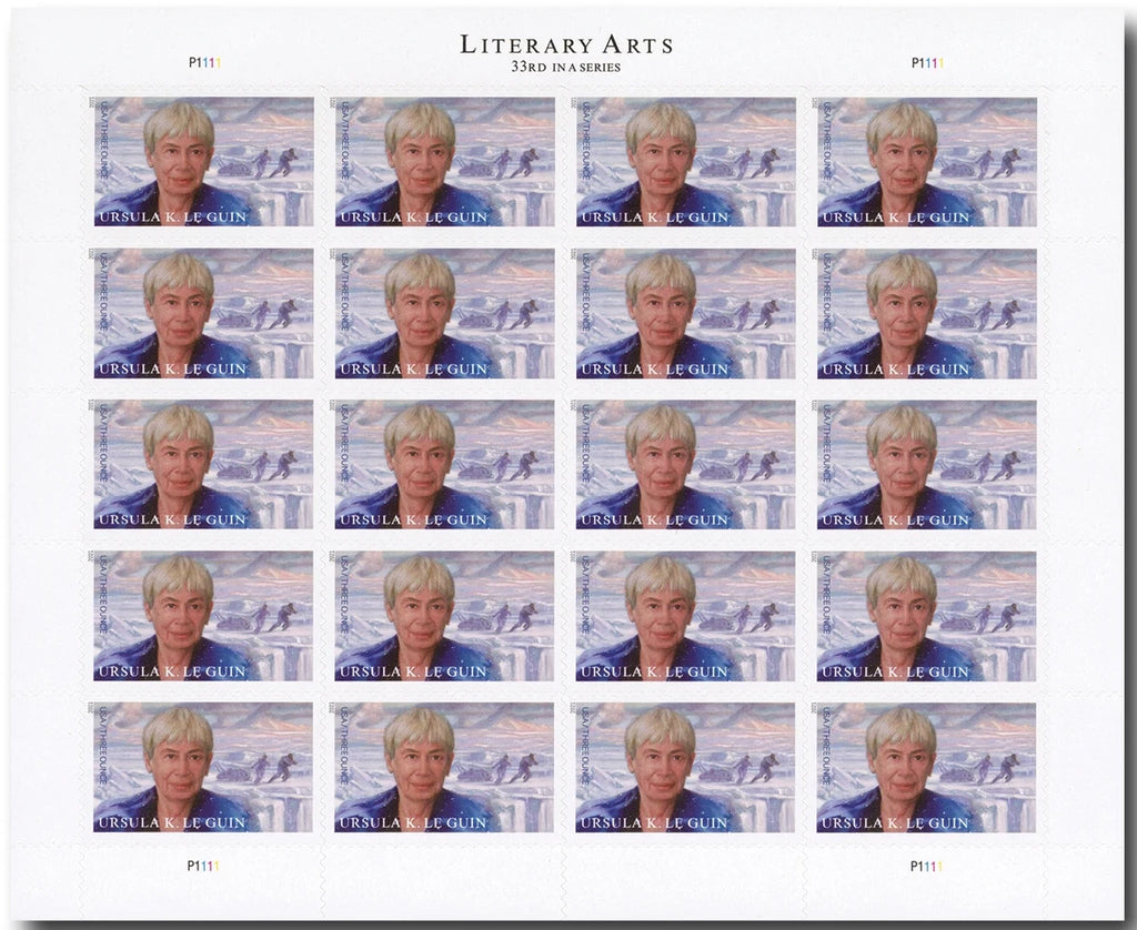 2021 USPS Ursula K. Le Guin Literary Arts Three-Ounce Stamps Pane of 20