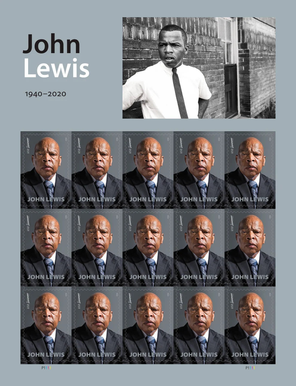 2023 USPS John Lewis Forever Stamps Pane of 15
