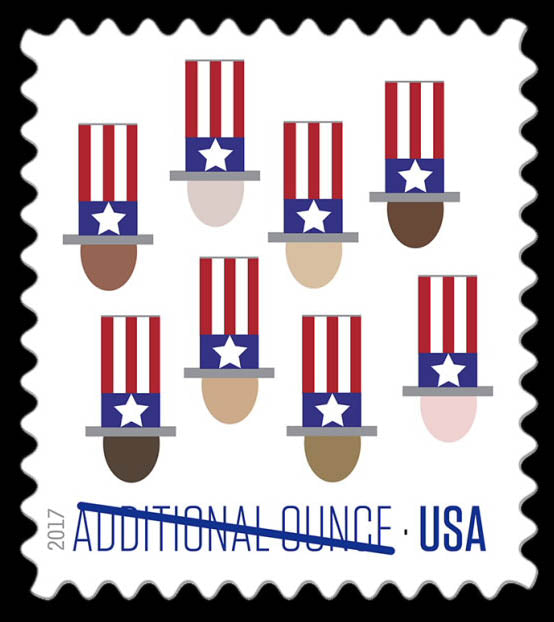 2017 USPS Uncle Sam’s Hat Additional Ounce Stamps Pane of 20