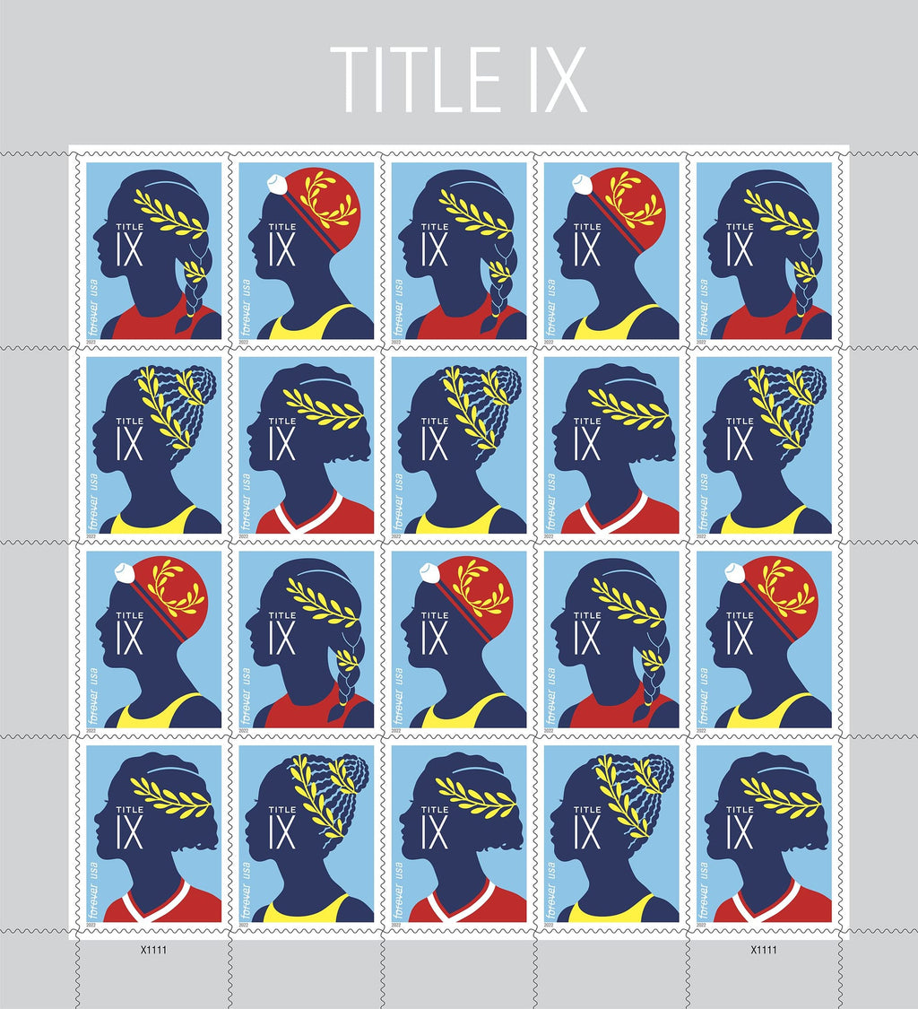 USPS 2022 Title IX Forever Stamps Sheet of 20 - Mint (4 Designs, Scott #5668-5671)